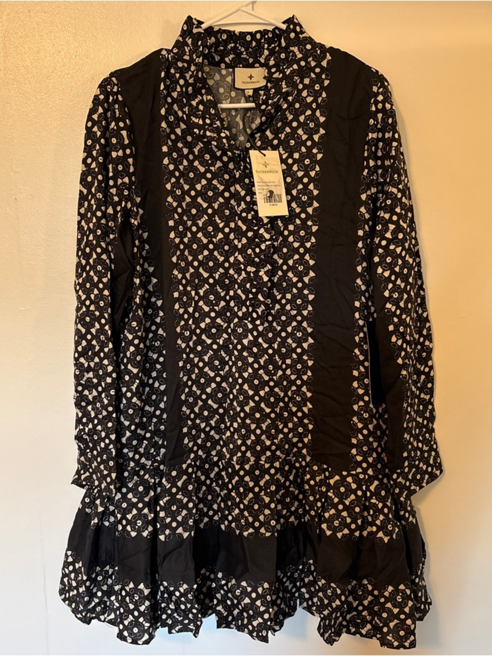 NWT Tuckernuck Black Geo Tate Dress